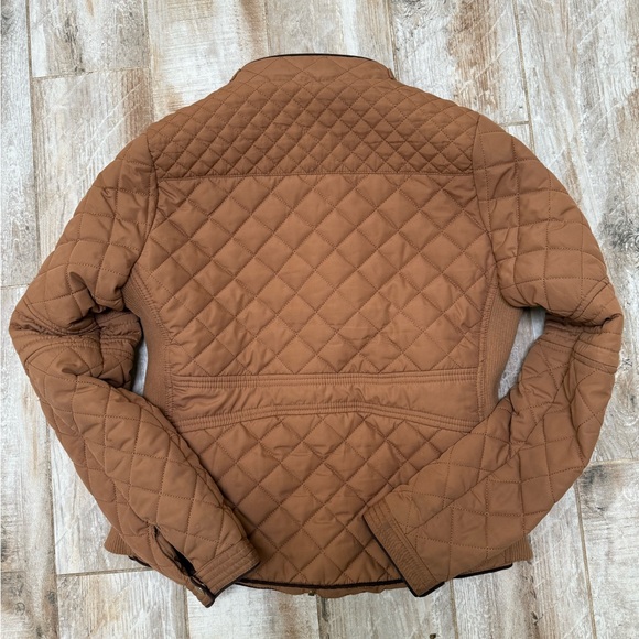 Love Tree Women's Quilted Tan Bomber Jacket - Picture 4 of 5